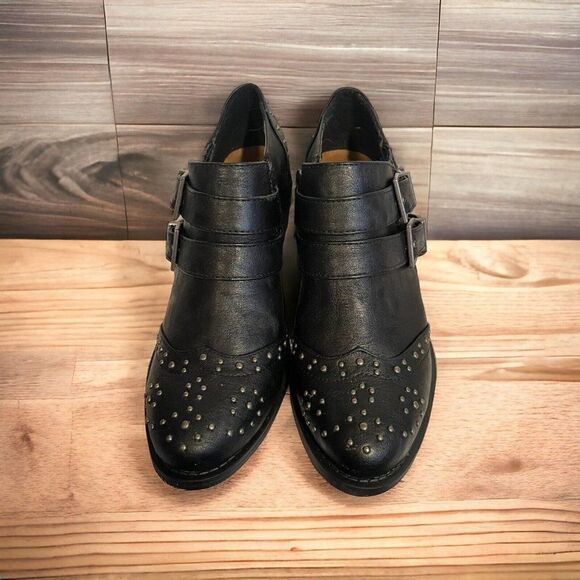 Ruffhewn Women’s Size 7M RH-Nadine Buckle & Zip Black Ankle Shoes - Picture 2 of 7